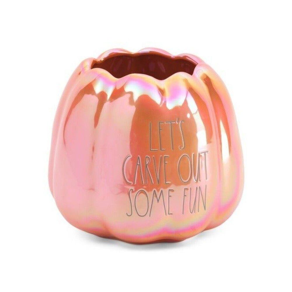 Rae Dunn Tall Pumpkin Planter Bowl W/ Luster Finish